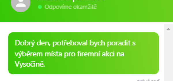 Live chat nově na webu Vysočina Konference